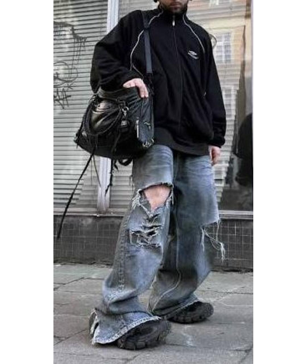 BALENCIAGA Черные текстильные высокие кроссовки / кеды, фото 5