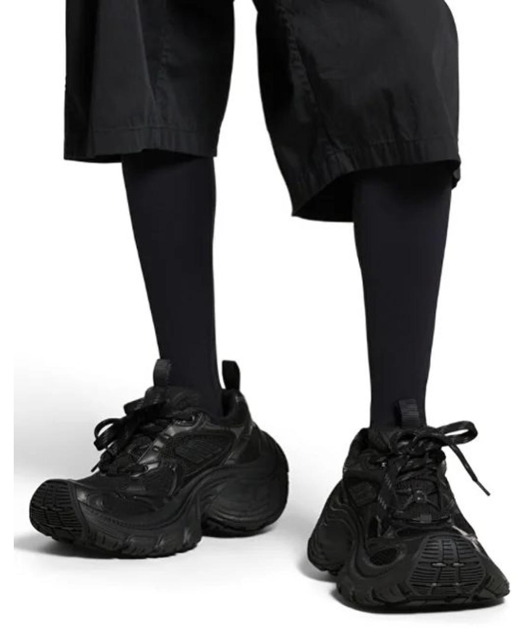 BALENCIAGA Черные текстильные высокие кроссовки / кеды, фото 7