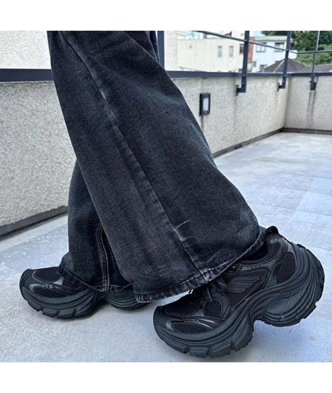 BALENCIAGA Черные текстильные высокие кроссовки / кеды, фото 6