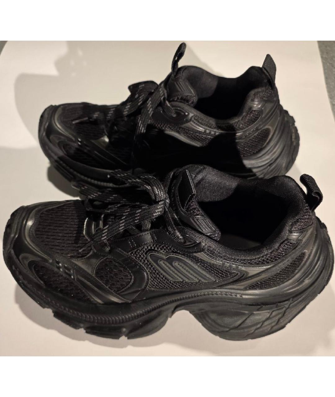 BALENCIAGA Черные текстильные высокие кроссовки / кеды, фото 4