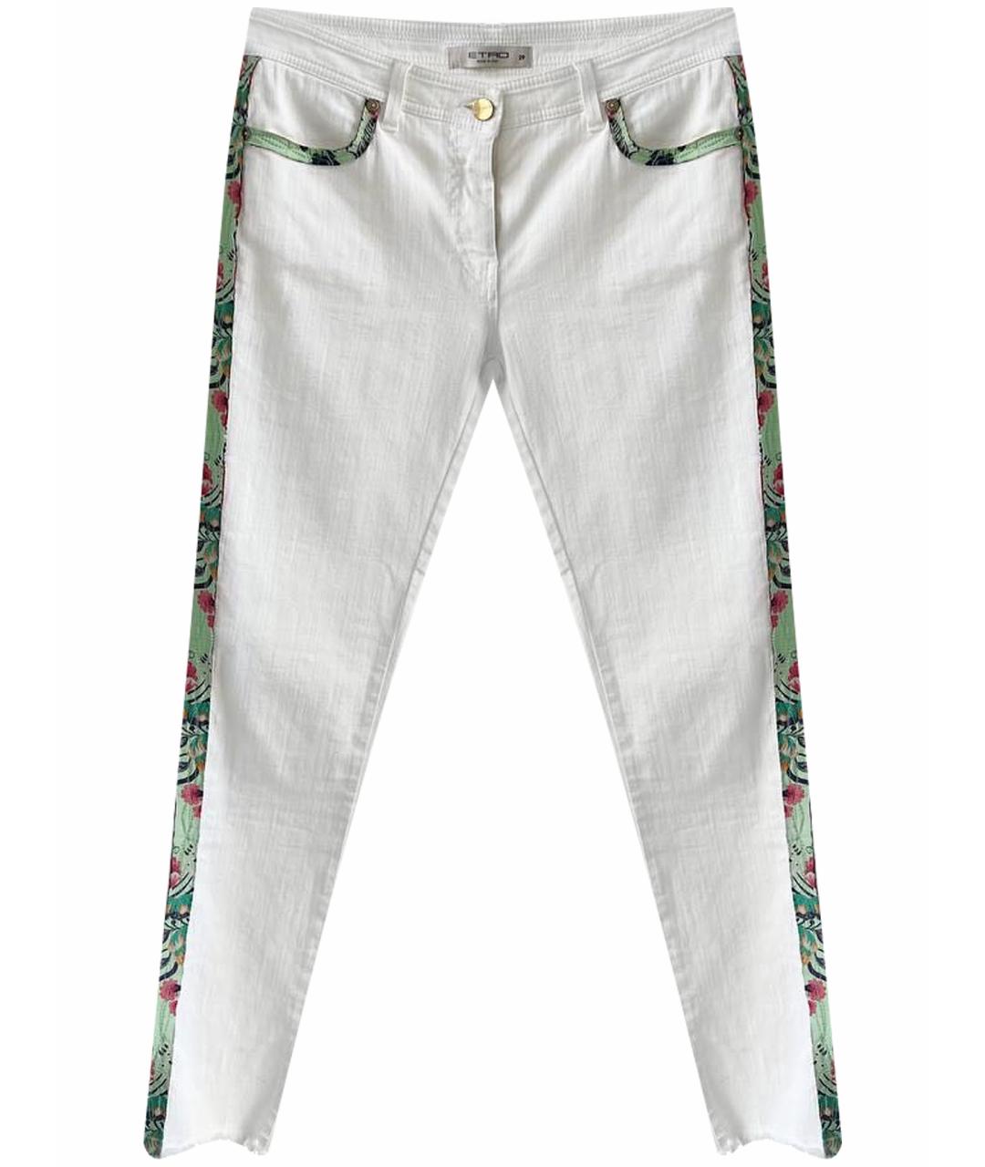 ETRO Белые хлопковые джинсы слим, фото 1