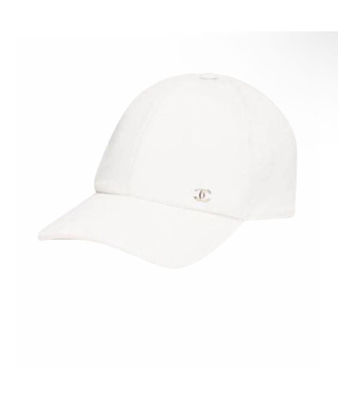 CHANEL Белая хлопковая кепка, фото 1