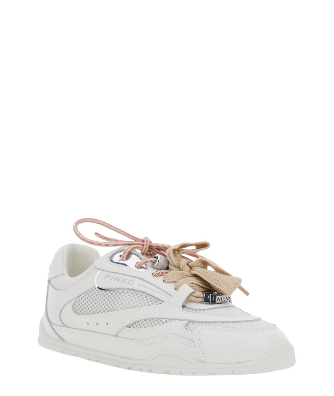 PINKO Белые кожаные кроссовки, фото 2