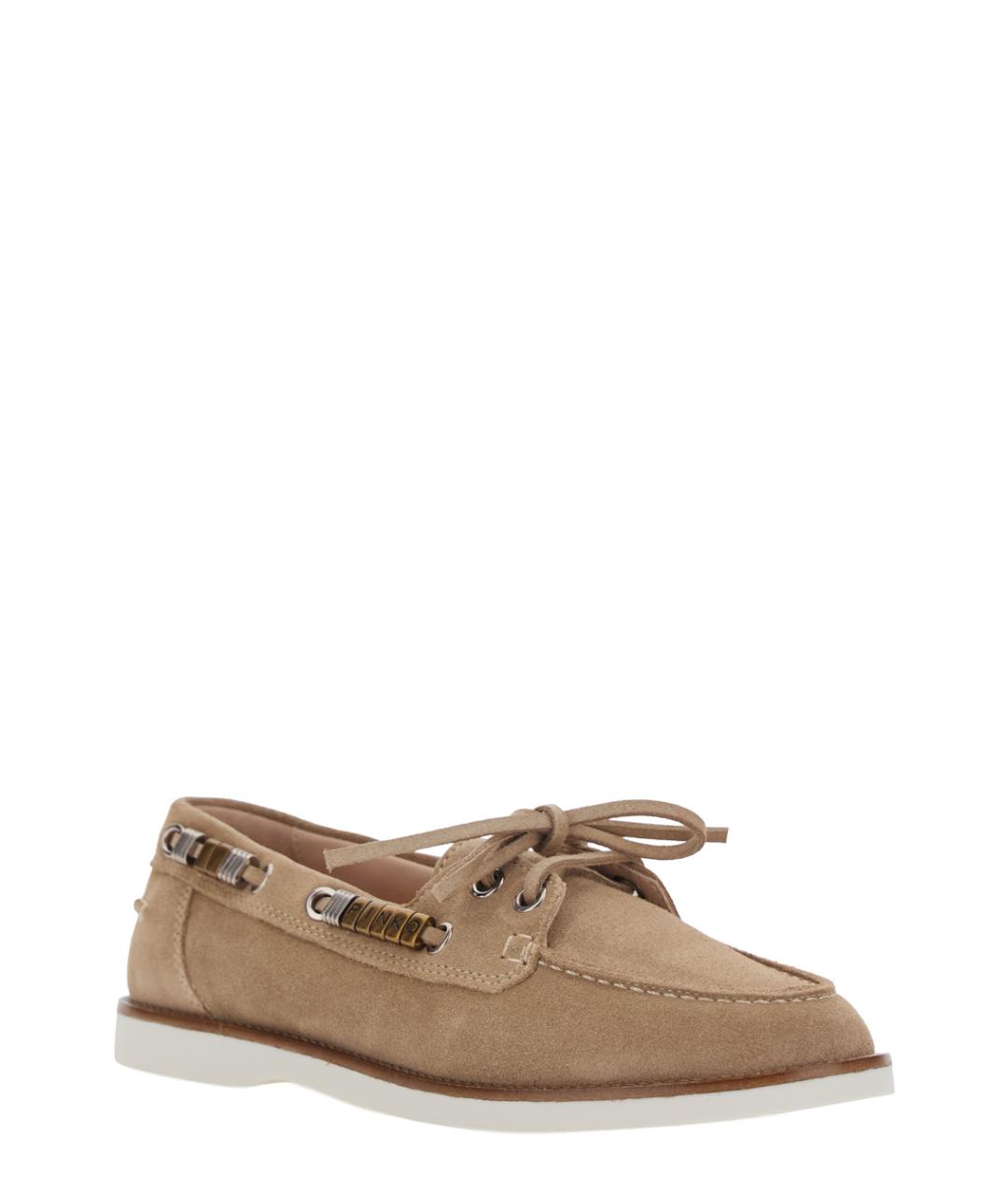 PINKO Бежевые замшевые лоферы, фото 2