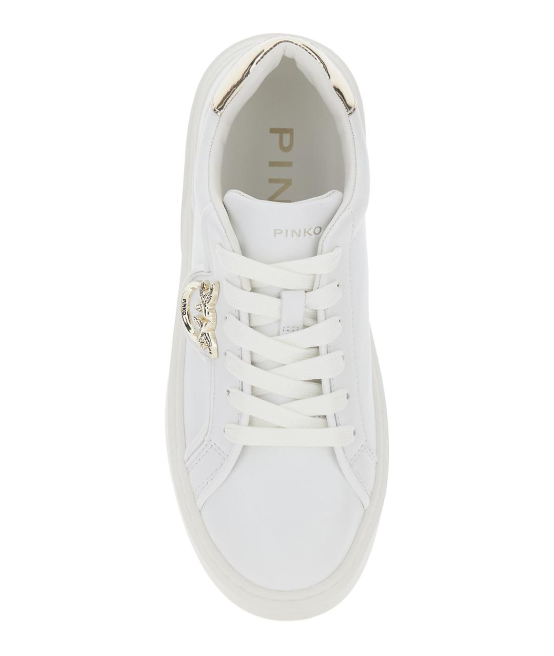 PINKO Белые кожаные кеды, фото 4