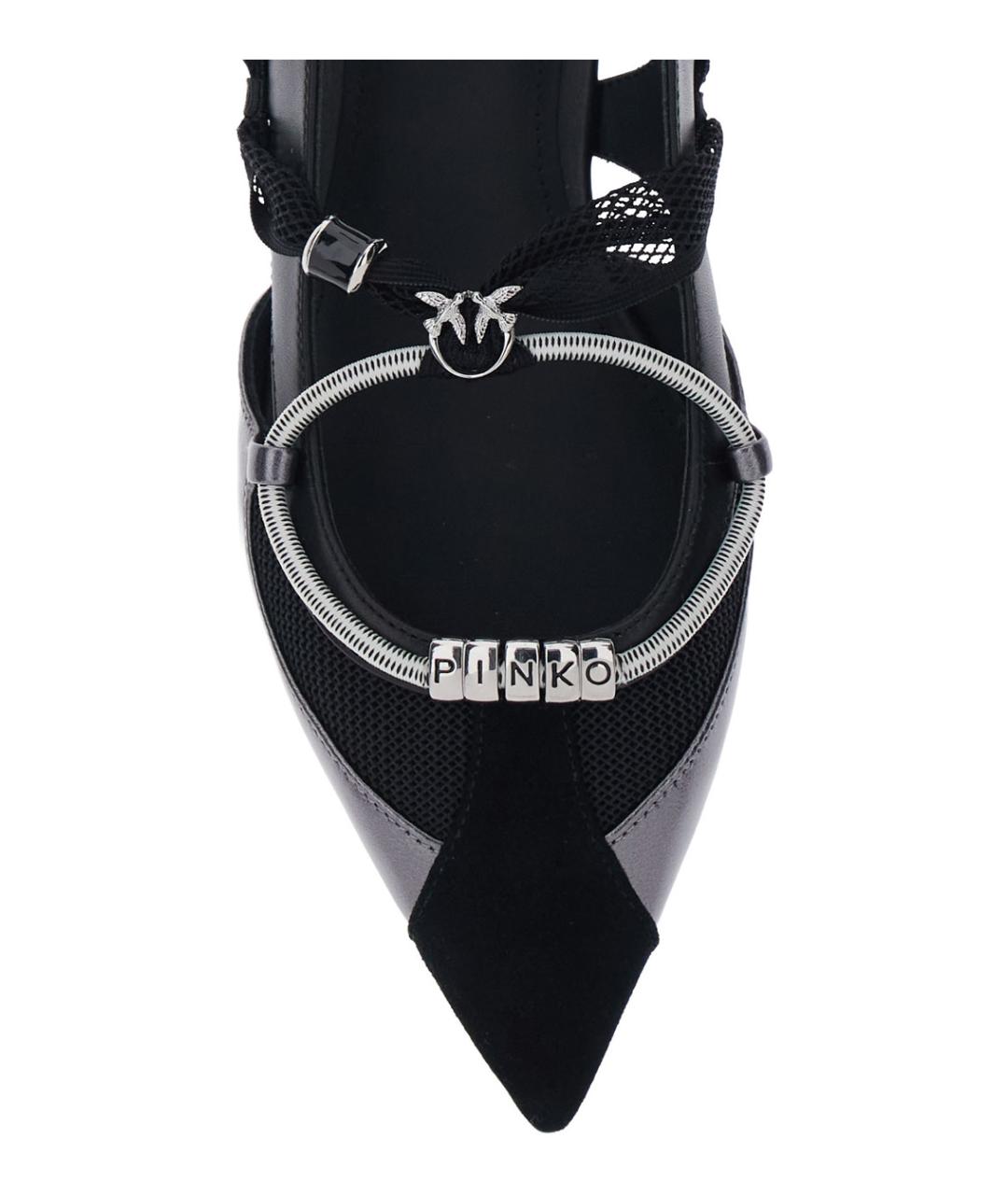 PINKO Черные текстильные балетки, фото 3