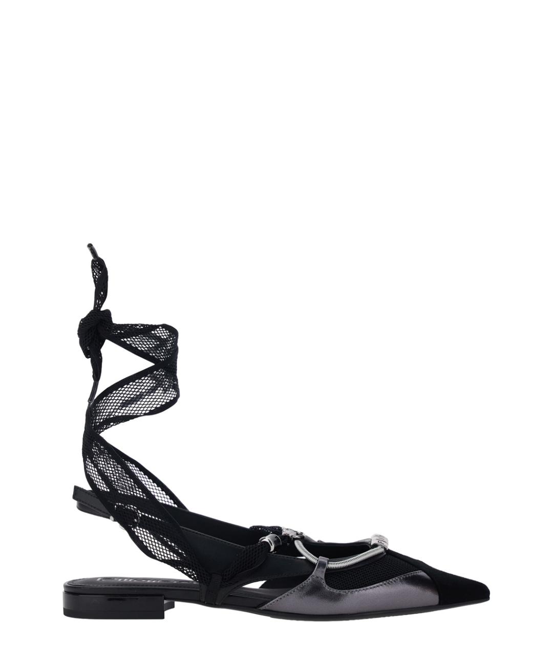 PINKO Черные текстильные балетки, фото 1