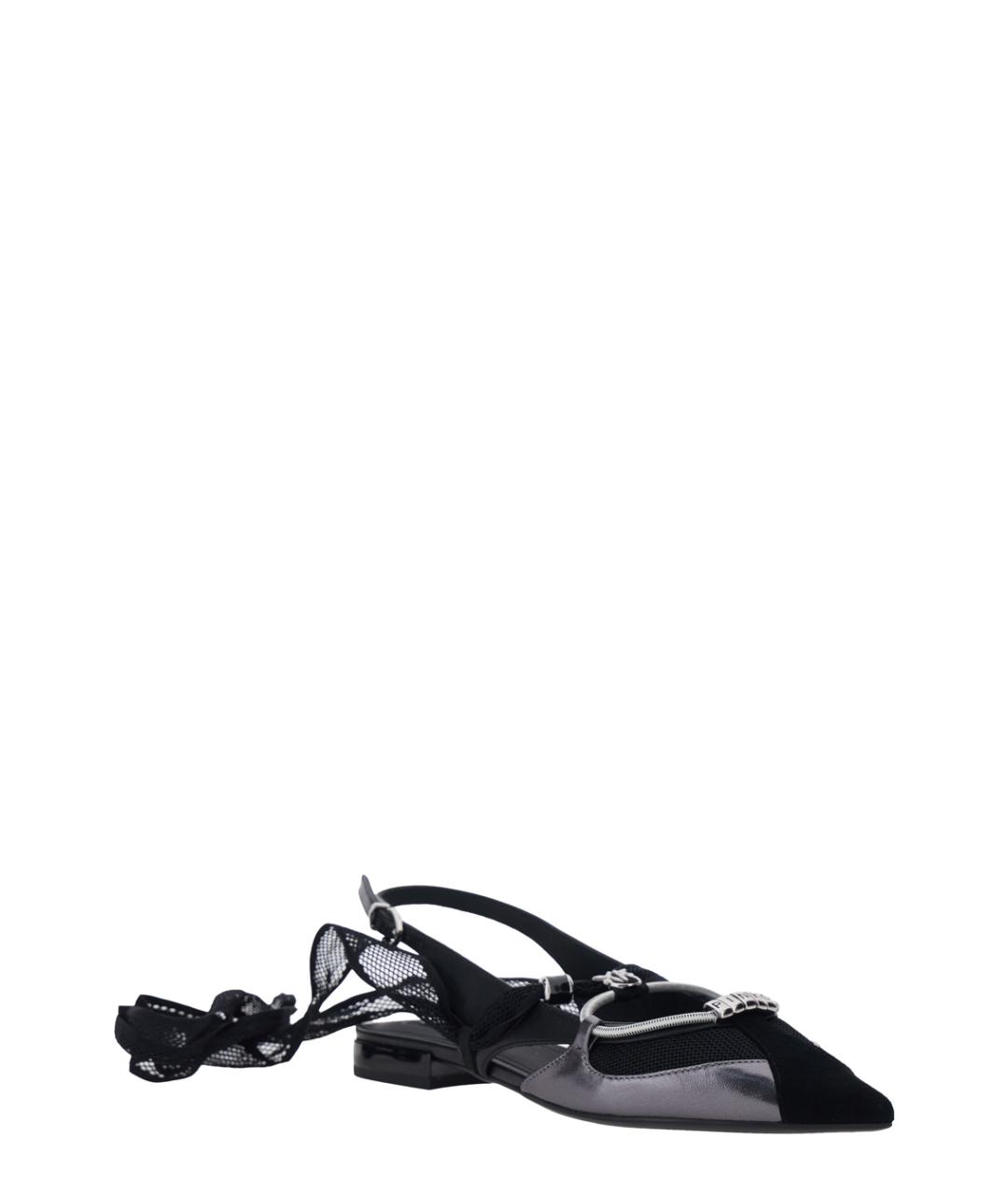 PINKO Черные текстильные балетки, фото 2