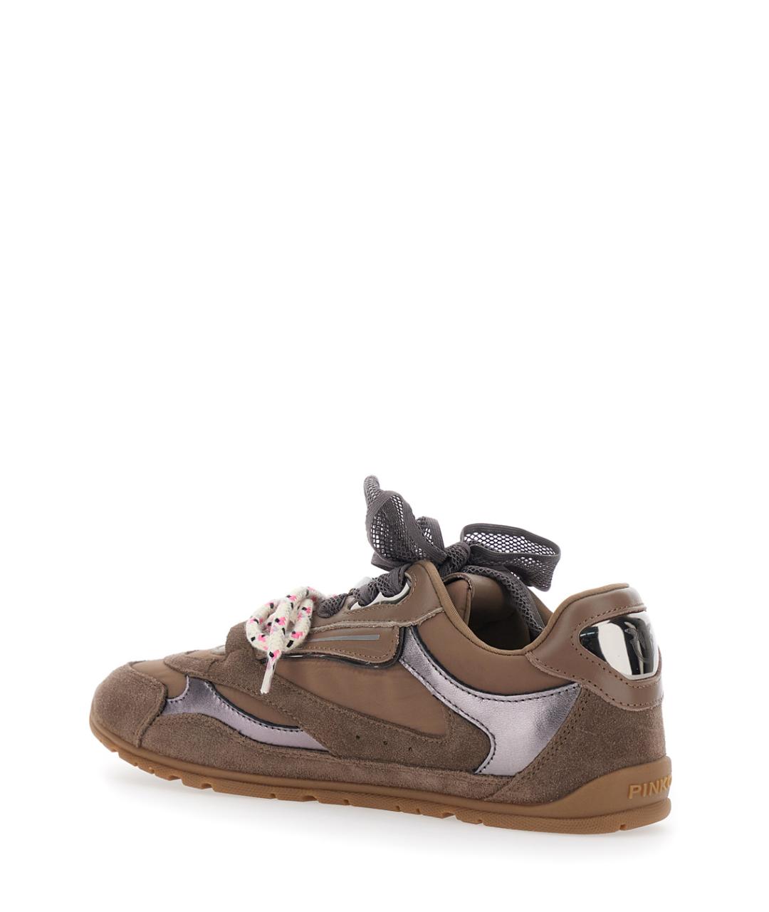 PINKO Коричневые замшевые кроссовки, фото 3