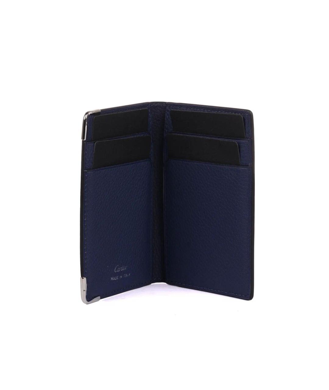 CARTIER Темно-синий кожаный кардхолдер, фото 4