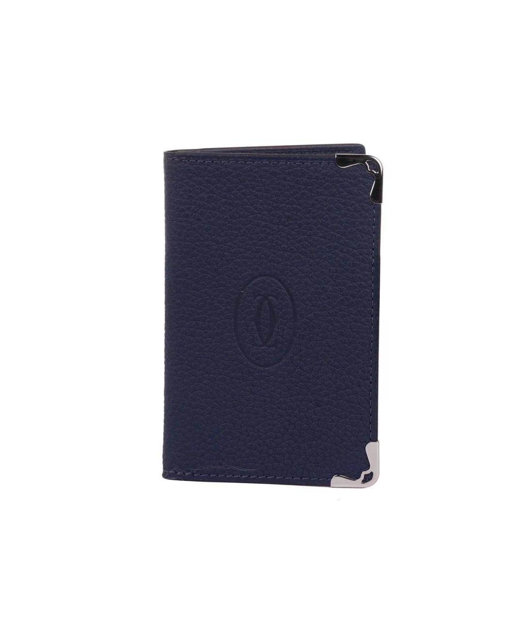 CARTIER Темно-синий кожаный кардхолдер, фото 9