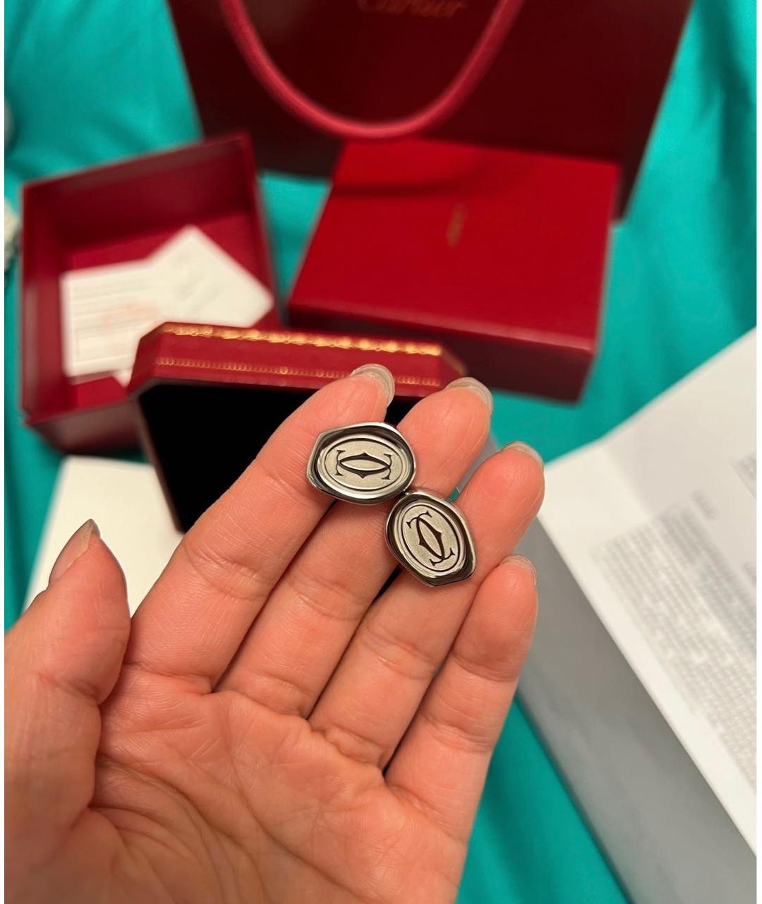 CARTIER Серебряные серебряные запонки, фото 2