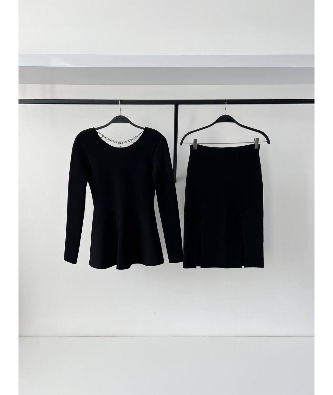 ALEXANDER WANG Черный шерстяной костюм с юбками, фото 2