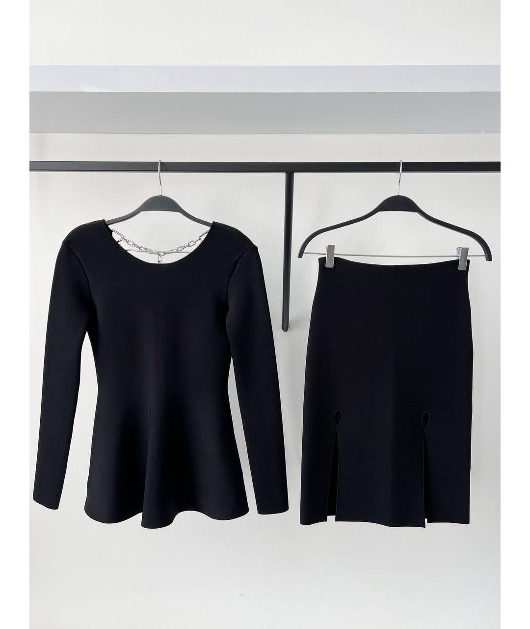 ALEXANDER WANG Черный шерстяной костюм с юбками, фото 7