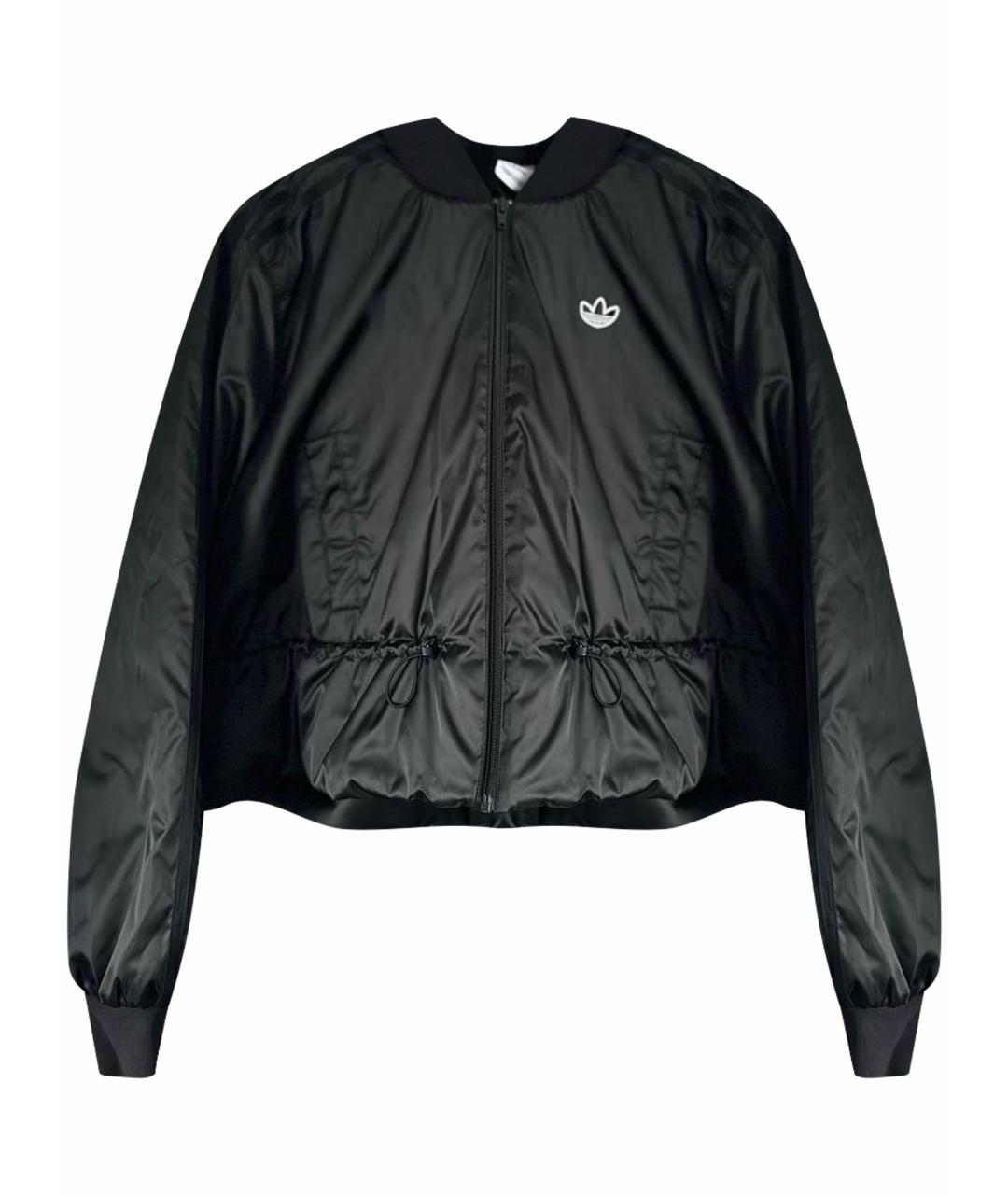 ADIDAS Черная синтетическая куртка, фото 1