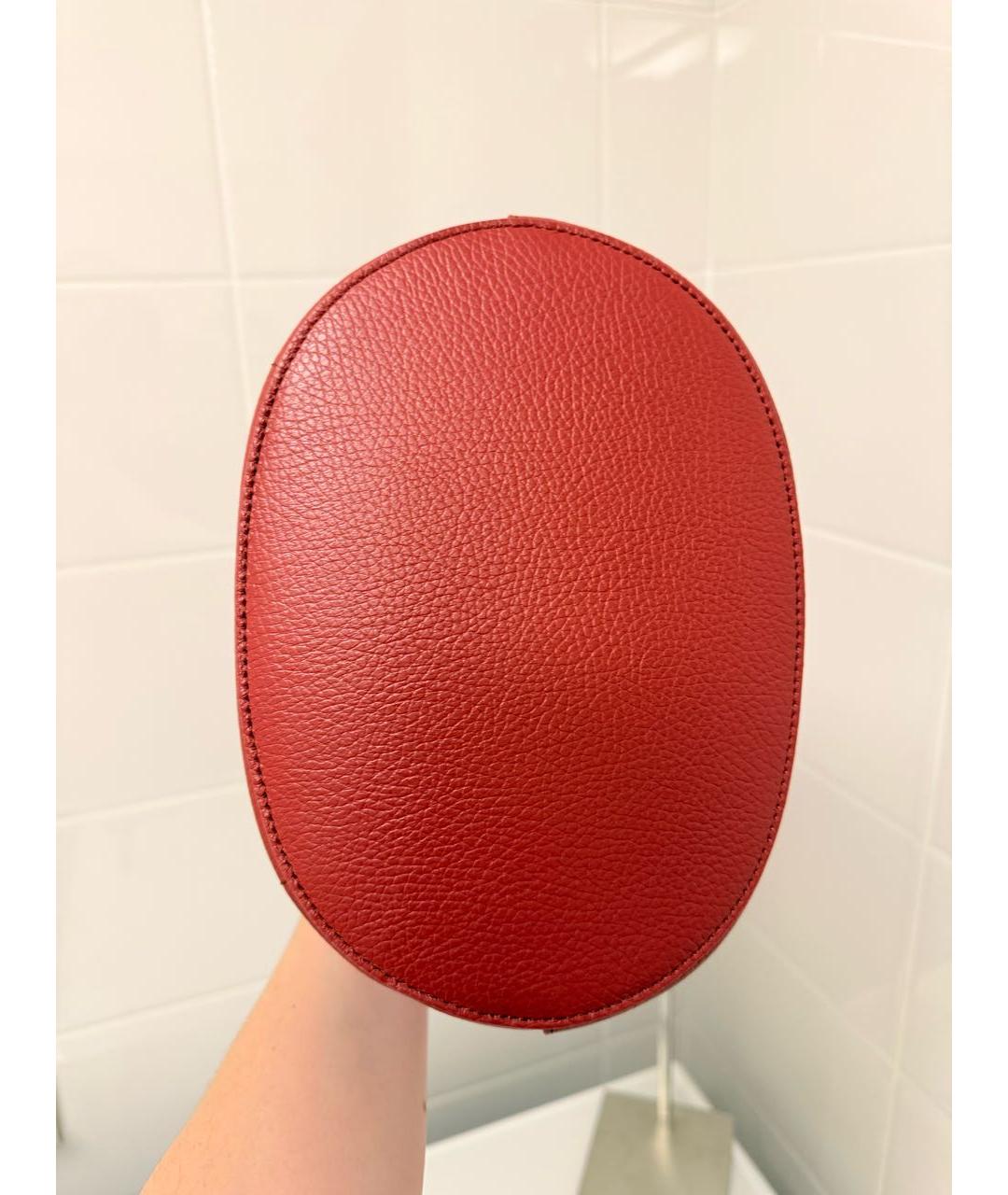 FURLA Красная кожаная сумка с короткими ручками, фото 3