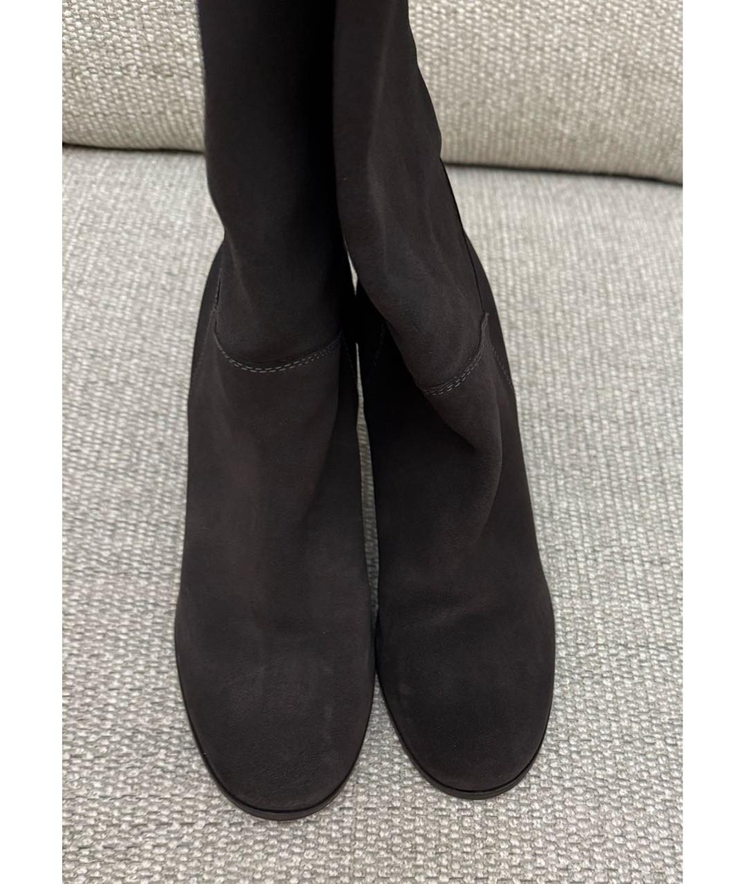 CHANEL Коричневые замшевые сапоги, фото 2
