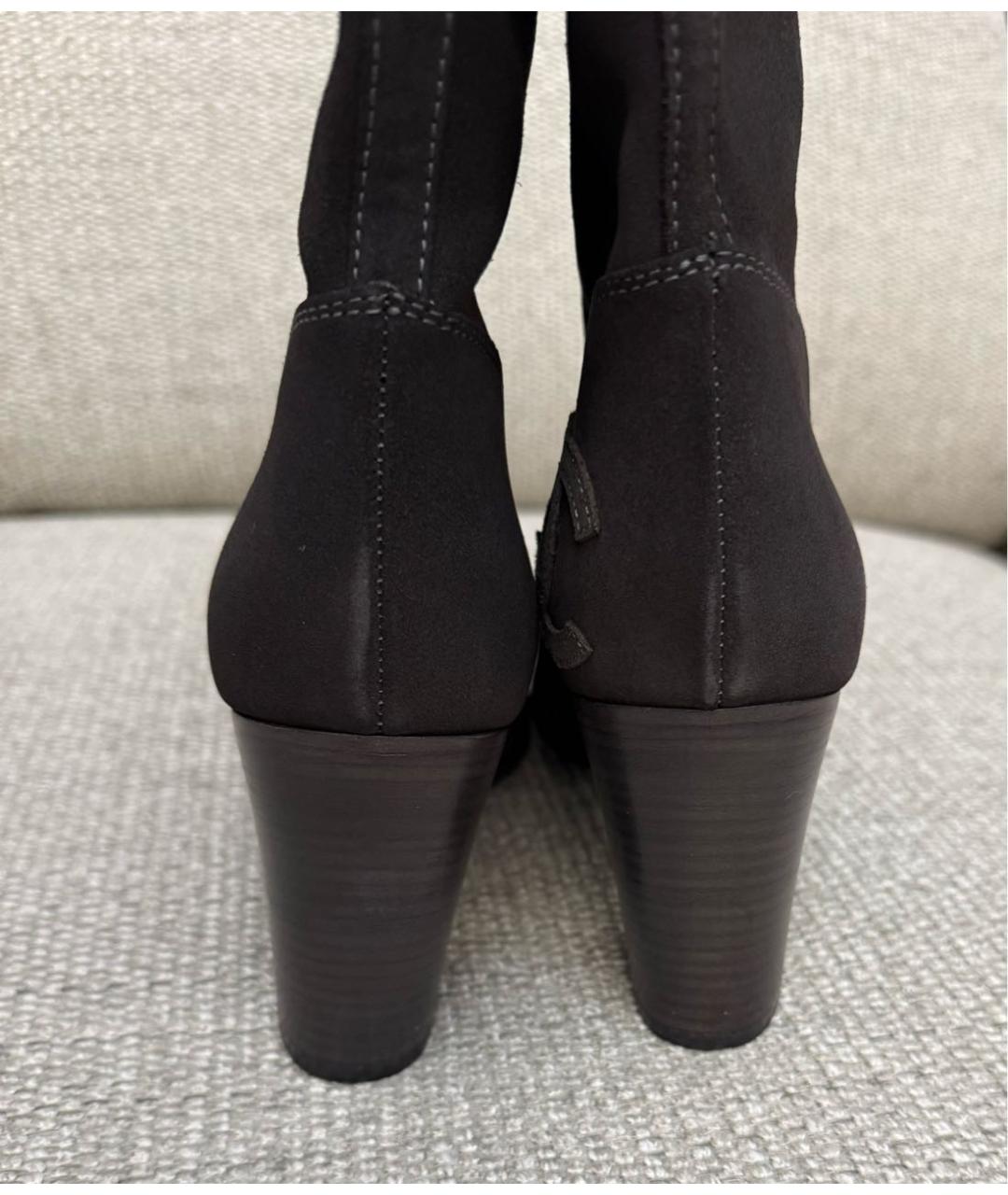 CHANEL Коричневые замшевые сапоги, фото 4