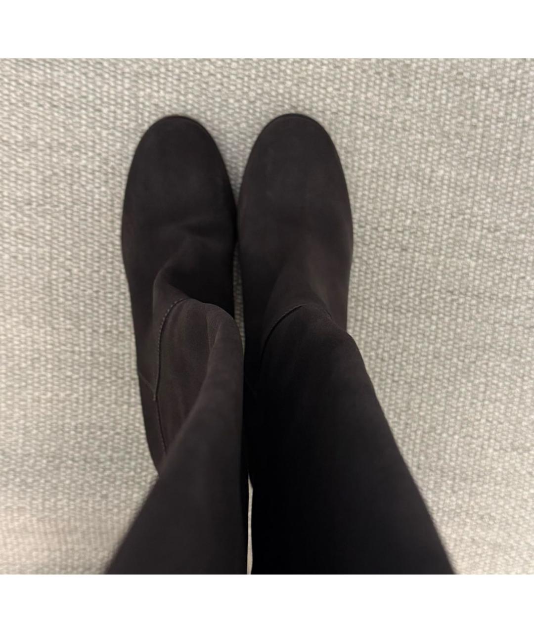 CHANEL Коричневые замшевые сапоги, фото 3