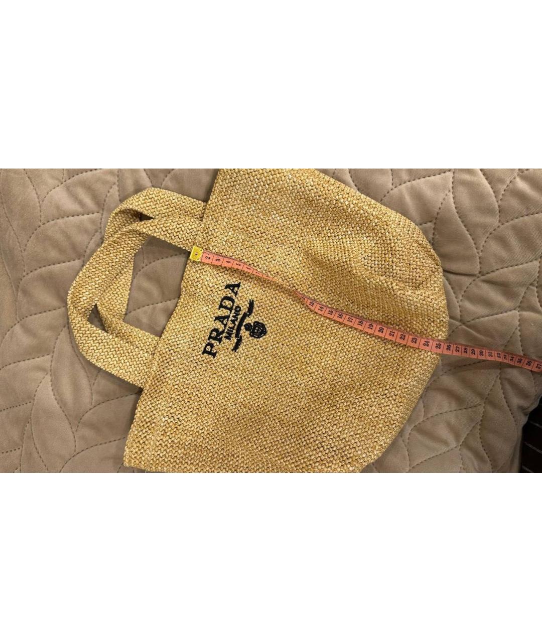 PRADA Бежевая пляжная сумка, фото 2