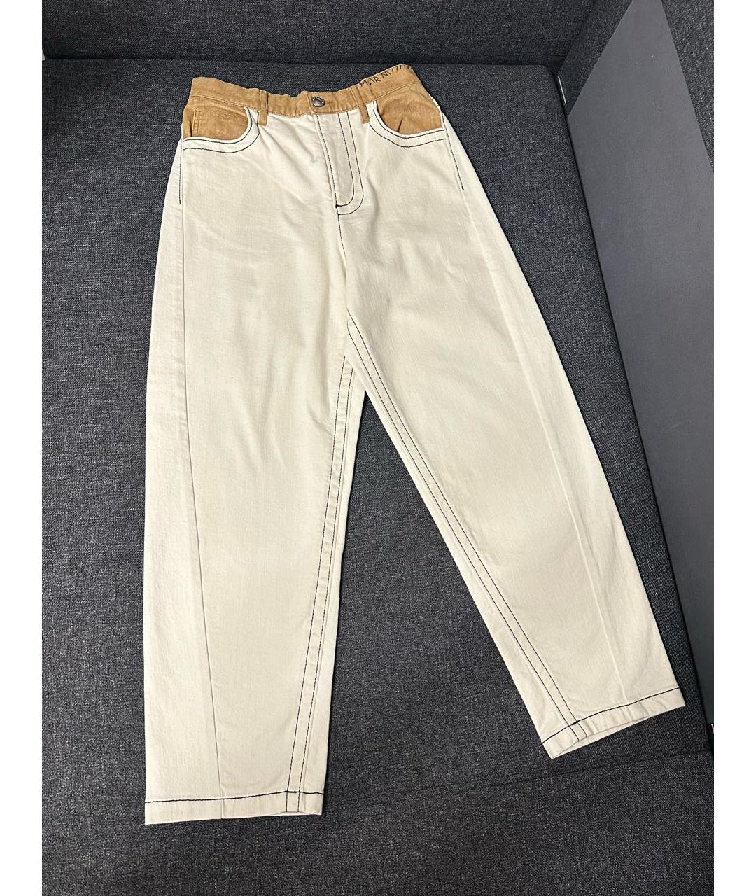 MARNI Белые хлопковые прямые джинсы, фото 9
