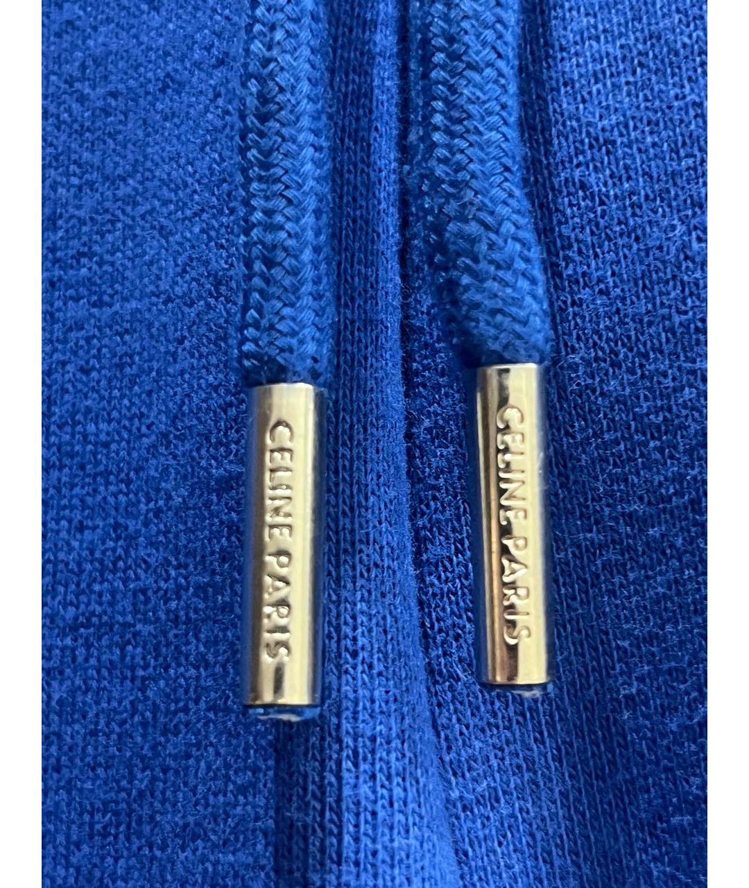 CELINE Синие хлопковые спортивные брюки и шорты, фото 4