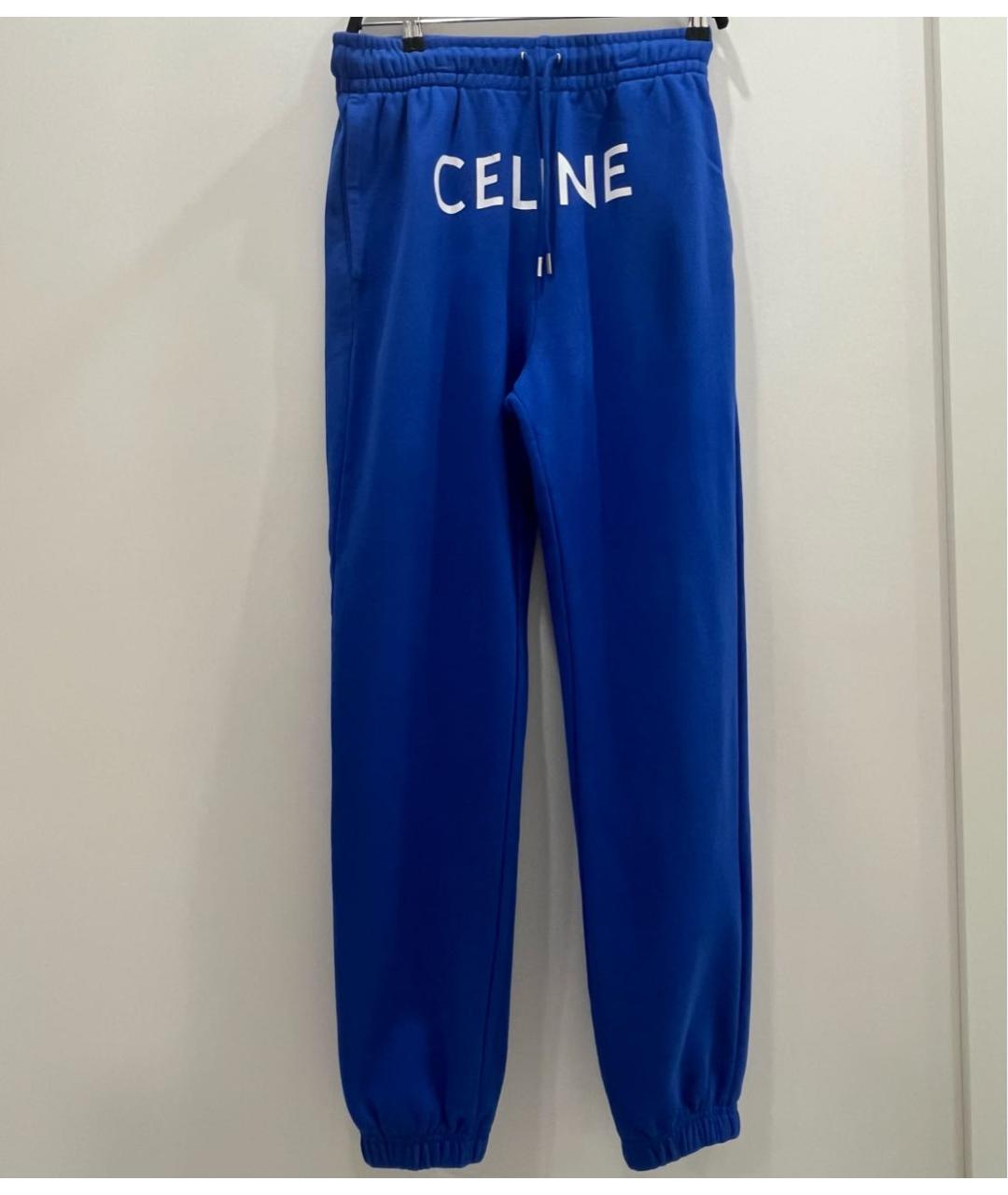CELINE Синие хлопковые спортивные брюки и шорты, фото 2