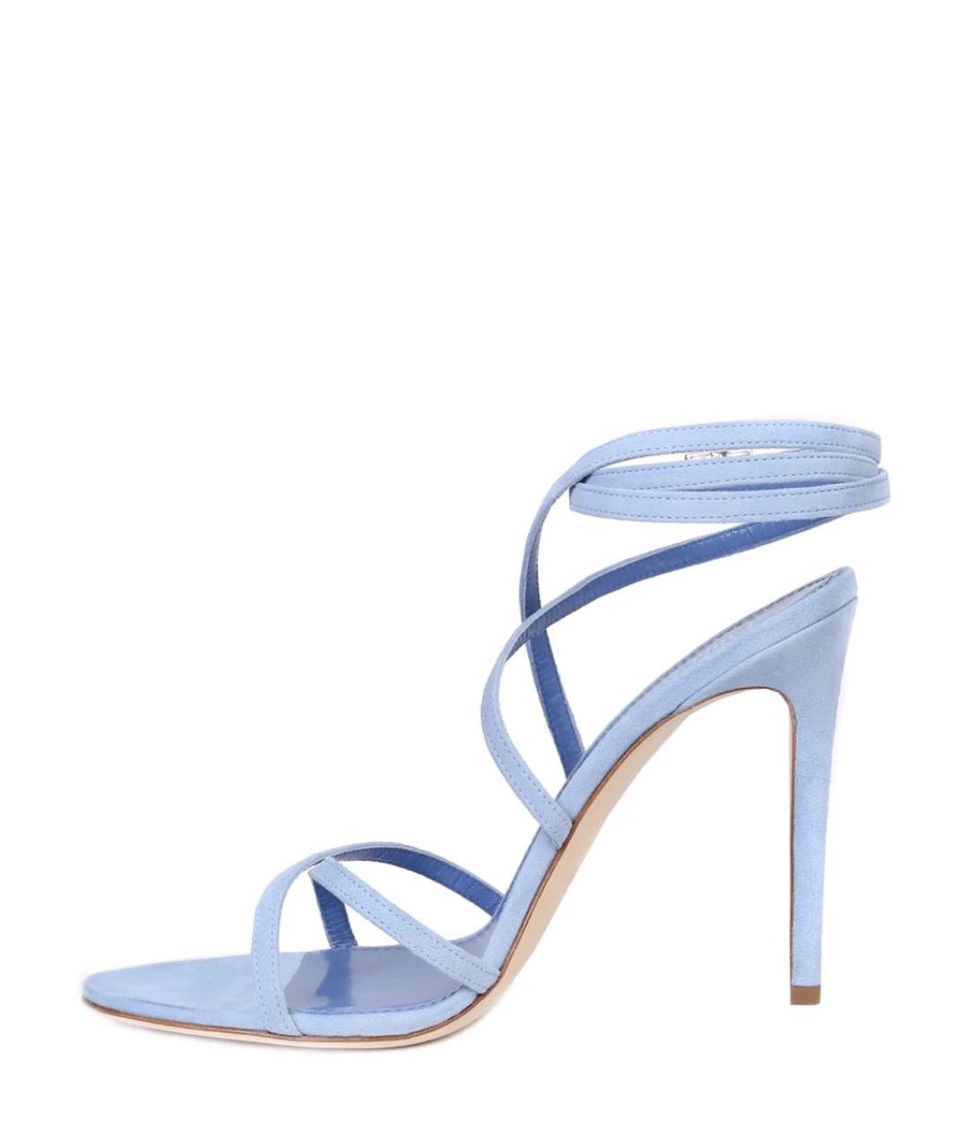 PARIS TEXAS Голубые замшевые босоножки, фото 9