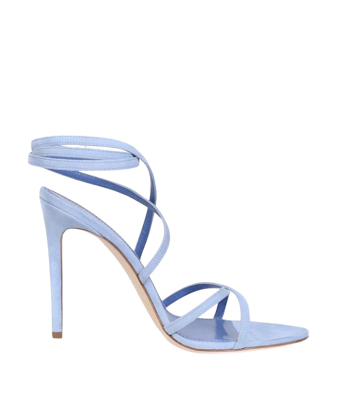 PARIS TEXAS Голубые замшевые босоножки, фото 1