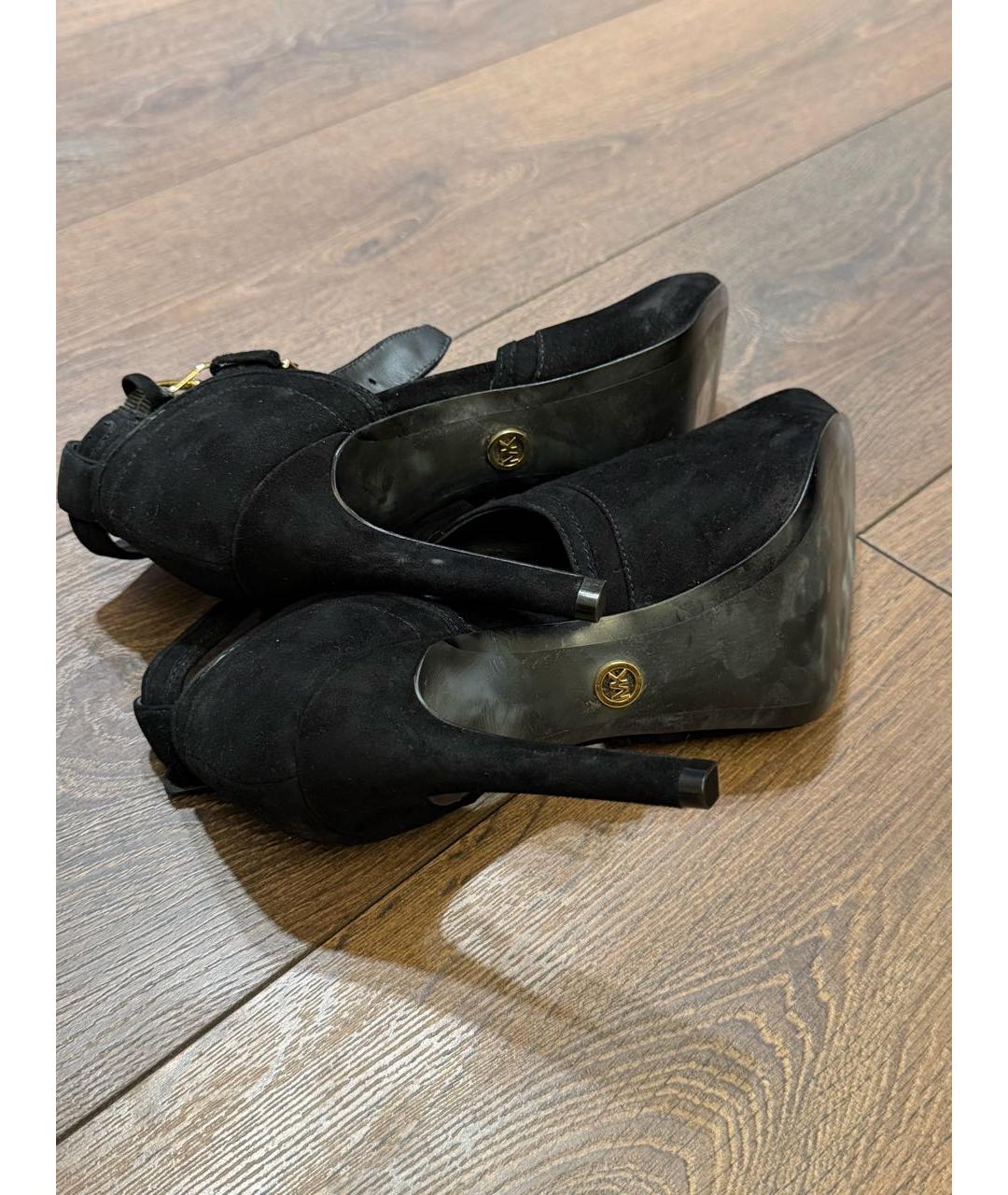 MICHAEL KORS Черные бархатные туфли, фото 4