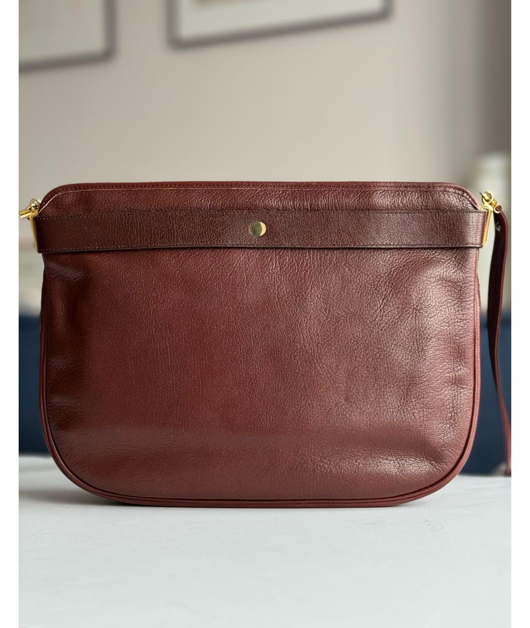 CHRISTIAN DIOR Коричневая кожаная сумка через плечо, фото 3