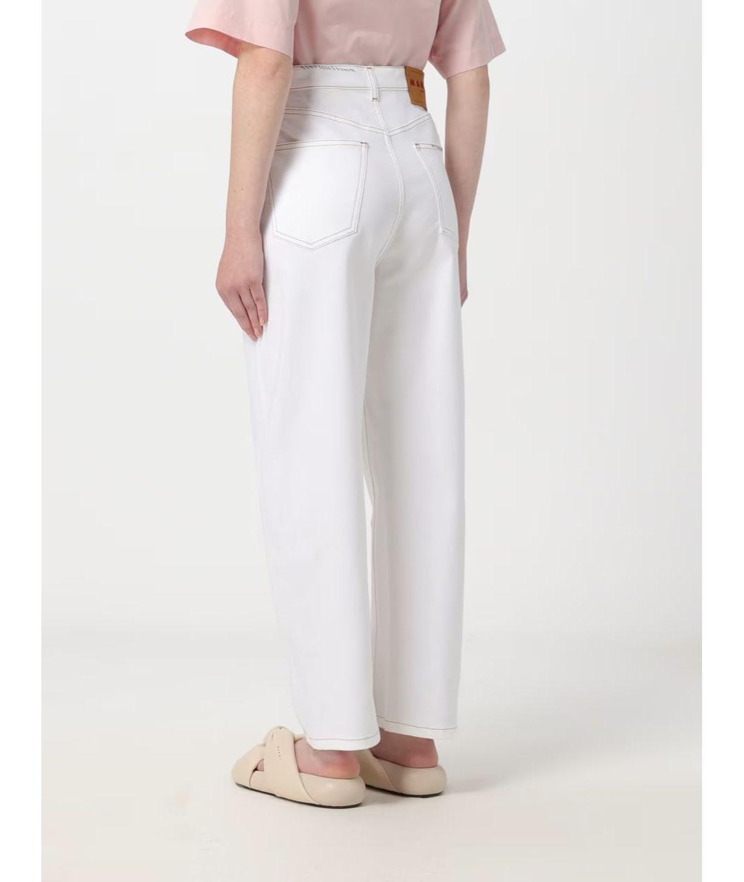 MARNI Белые прямые джинсы, фото 3