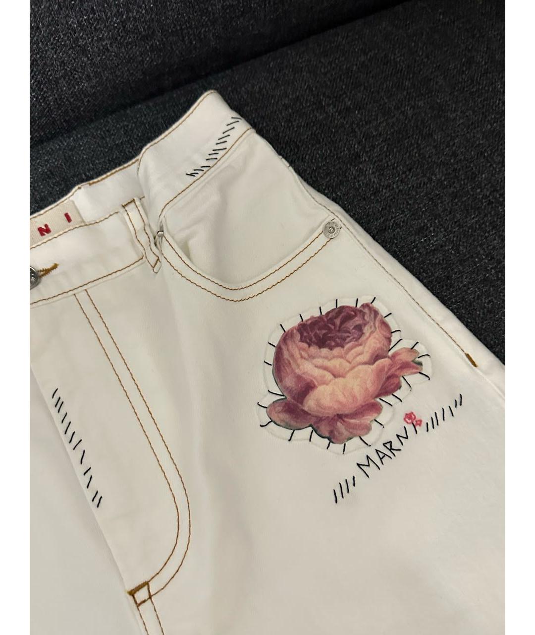 MARNI Белые прямые джинсы, фото 5