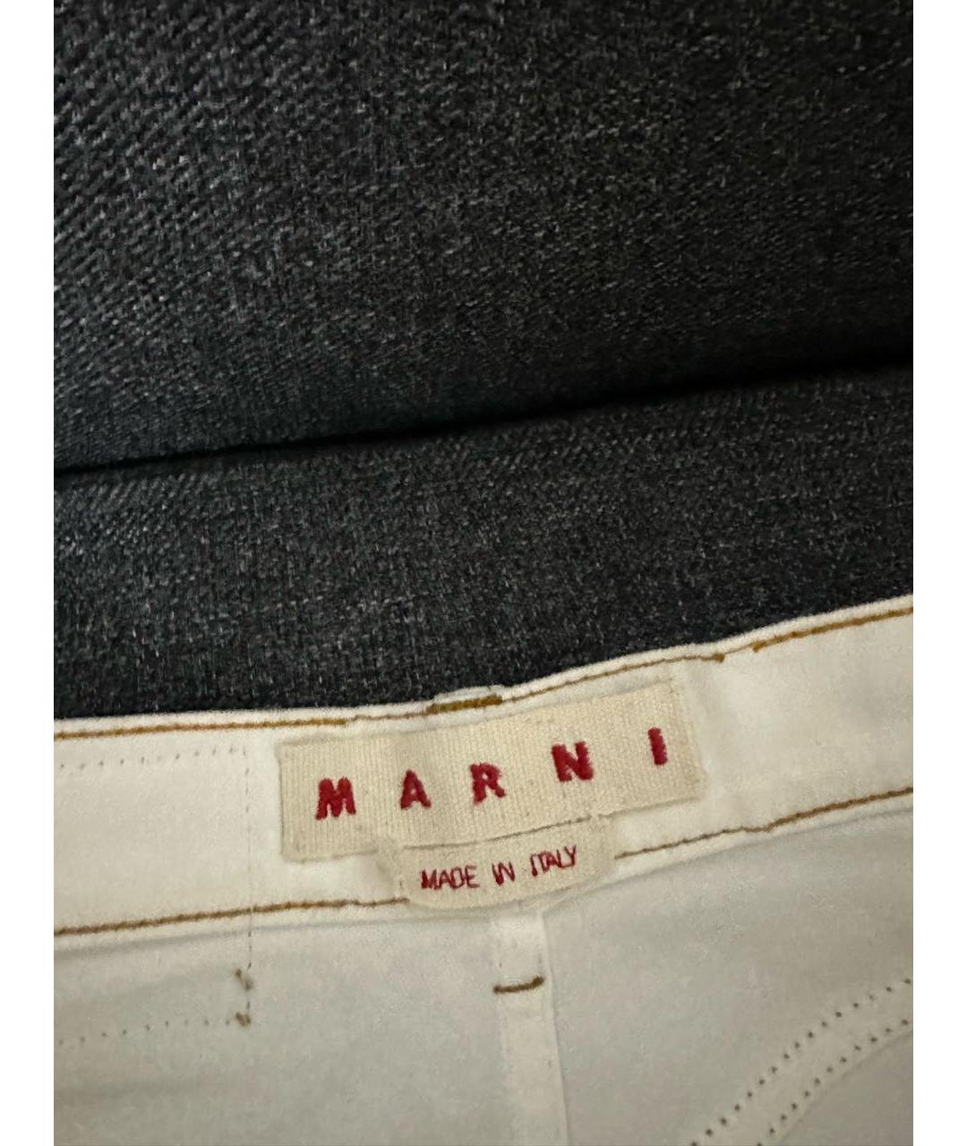 MARNI Белые прямые джинсы, фото 6