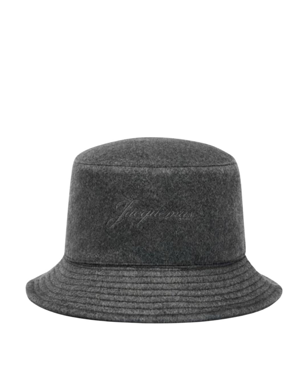 JACQUEMUS Антрацитовая кашемировая шапка, фото 1