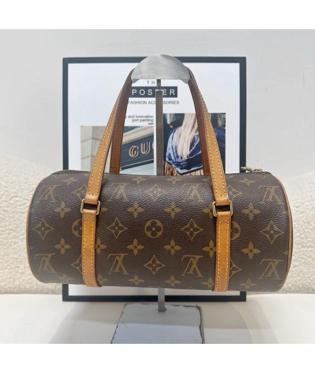 LOUIS VUITTON Коричневая сумка с короткими ручками, фото 3