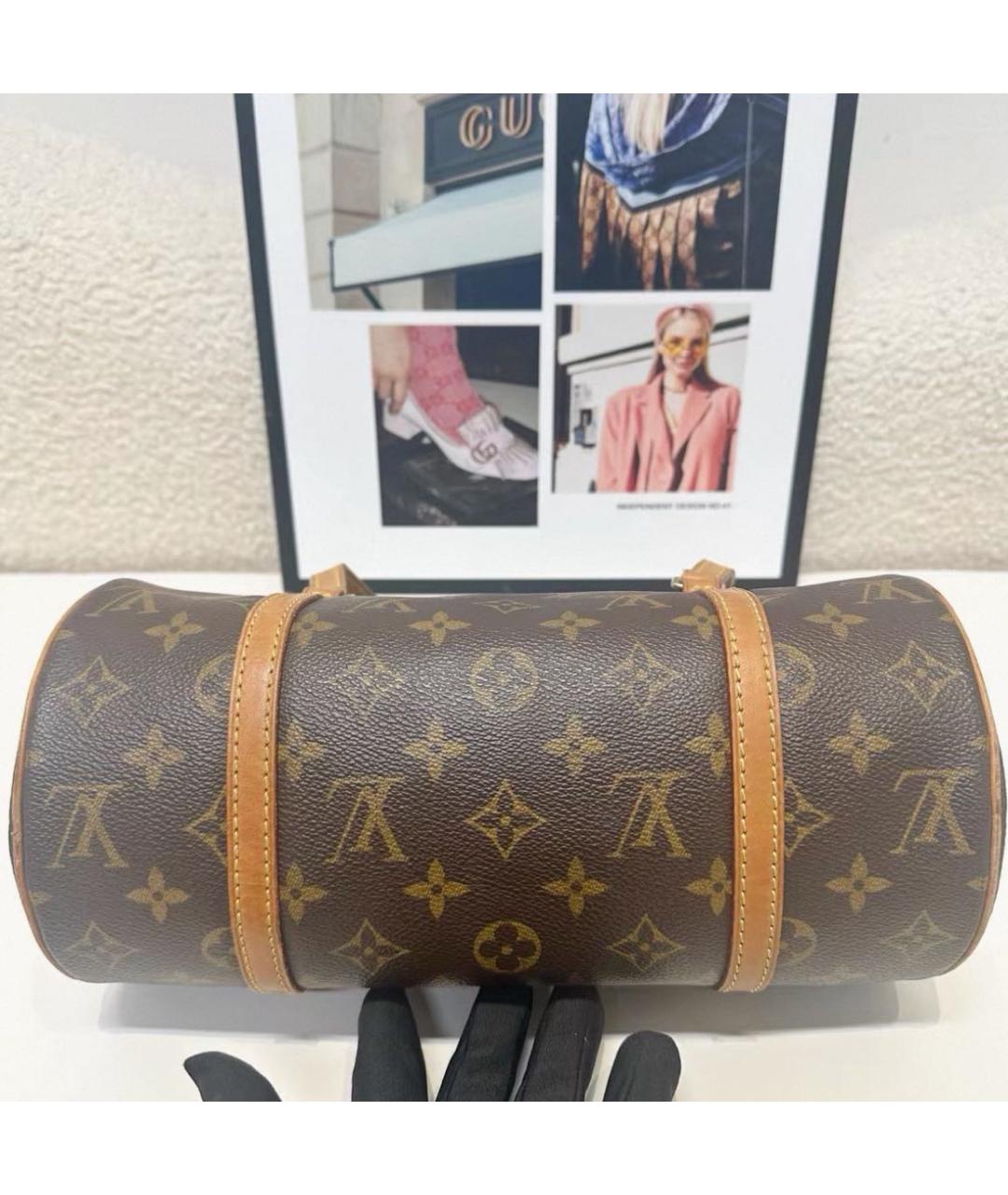 LOUIS VUITTON Коричневая сумка с короткими ручками, фото 5