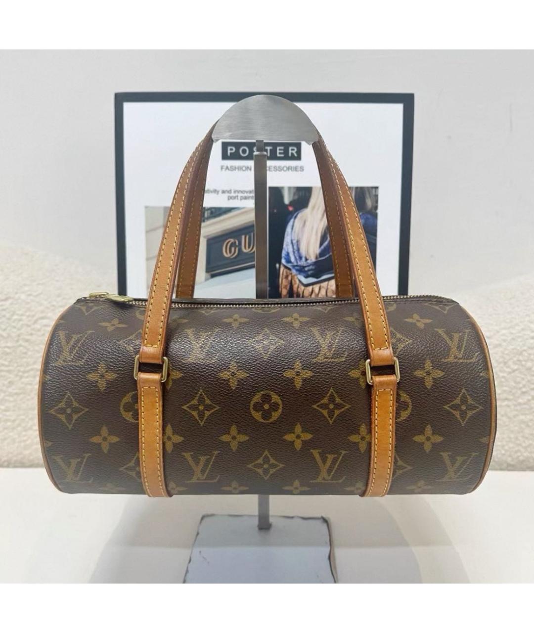LOUIS VUITTON Коричневая сумка с короткими ручками, фото 2