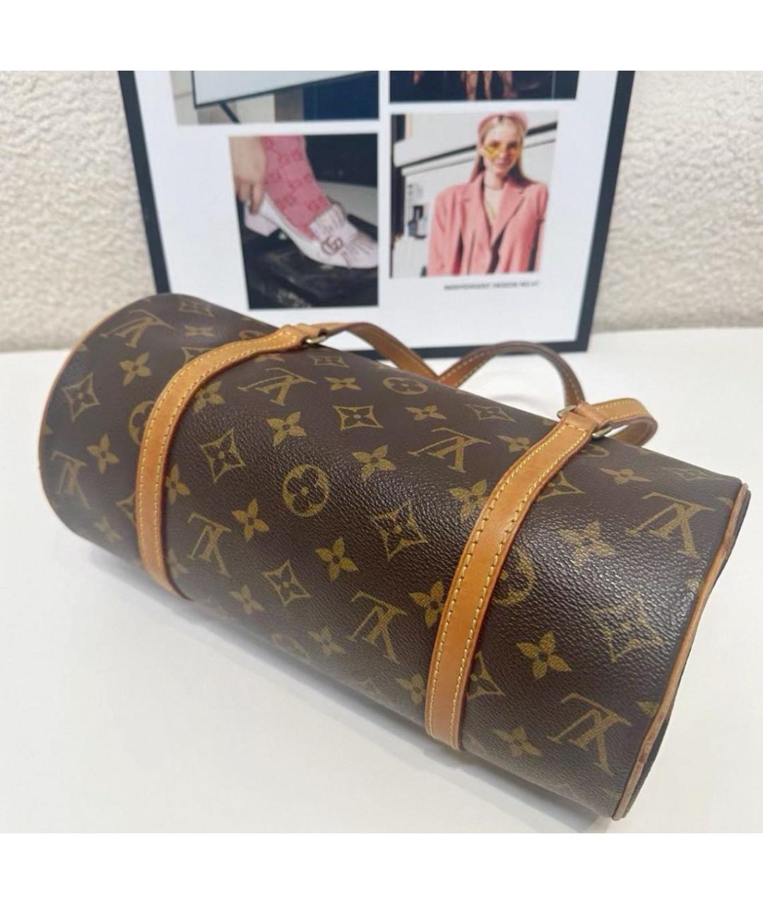 LOUIS VUITTON Коричневая сумка с короткими ручками, фото 7