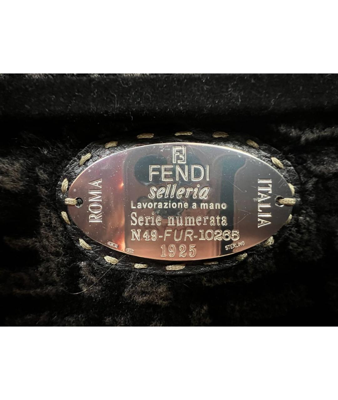 FENDI Коричневая меховая дубленка, фото 4