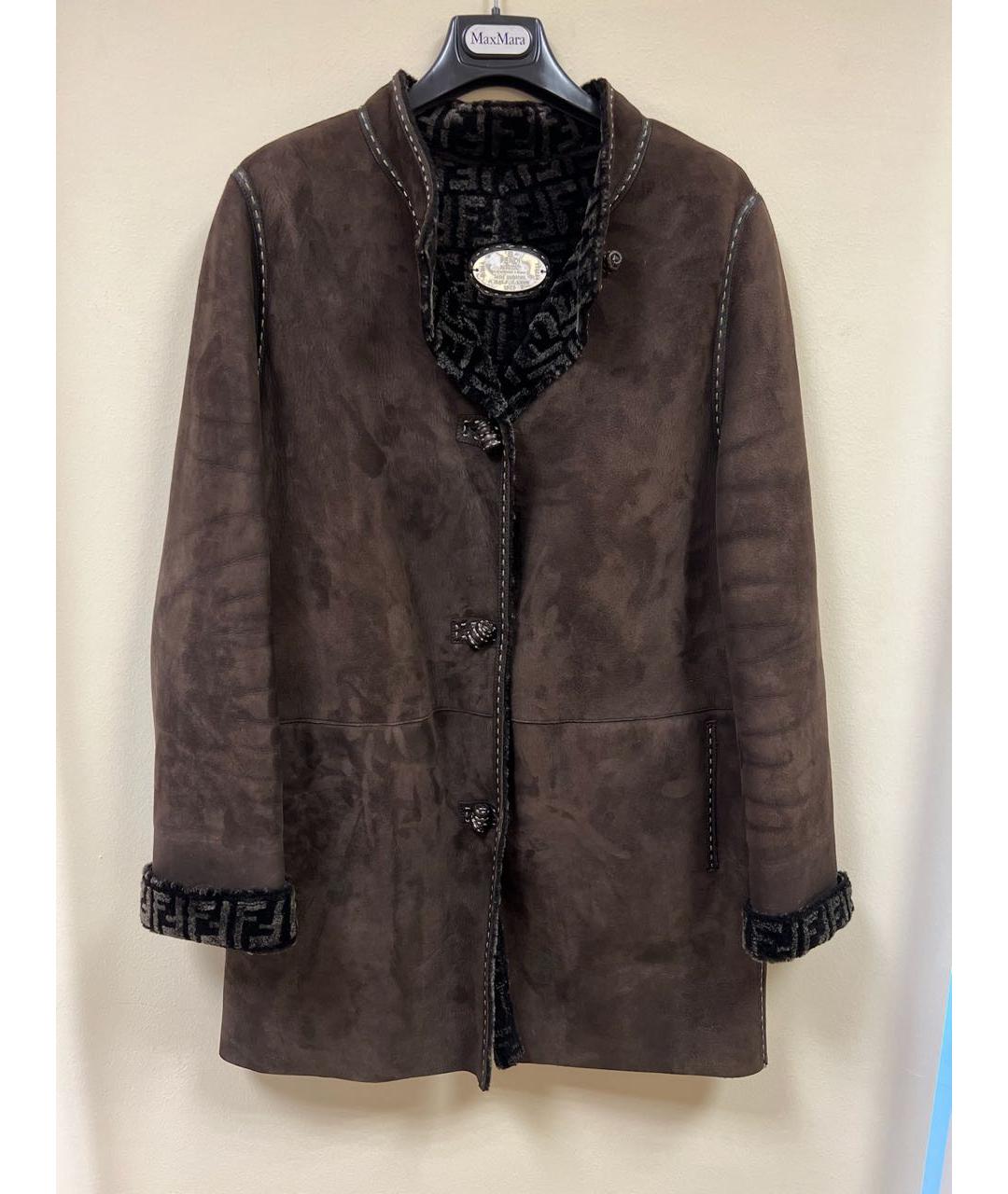 FENDI Коричневая меховая дубленка, фото 9
