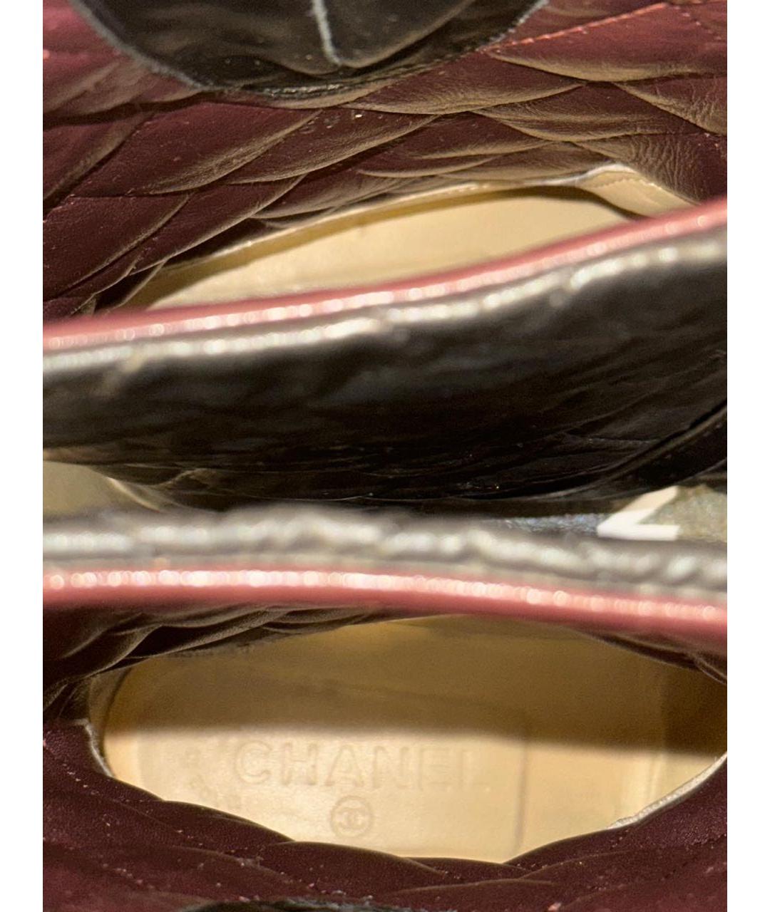 CHANEL Черные кожаные ботинки, фото 2