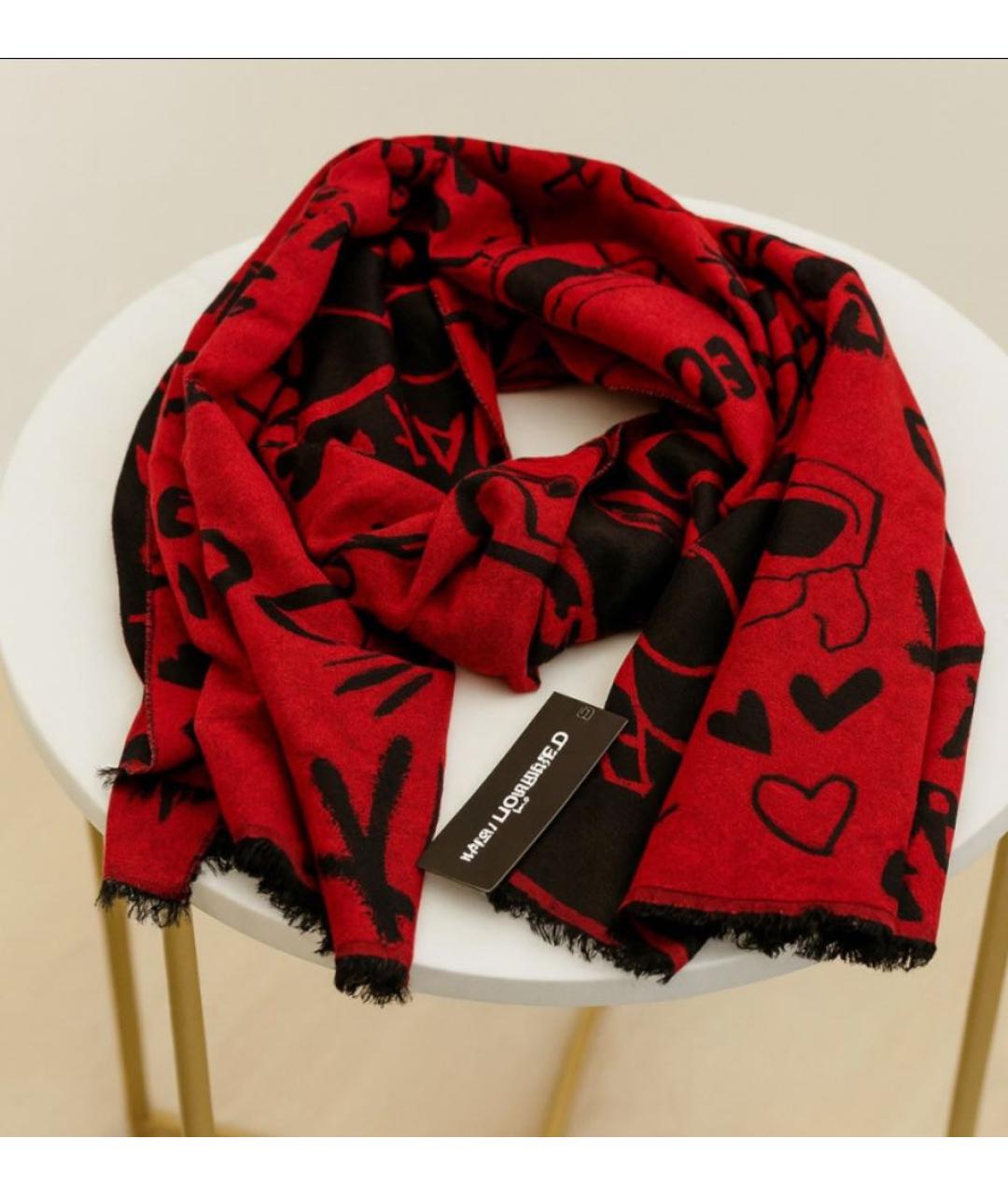 KARL LAGERFELD Красный шарф, фото 2