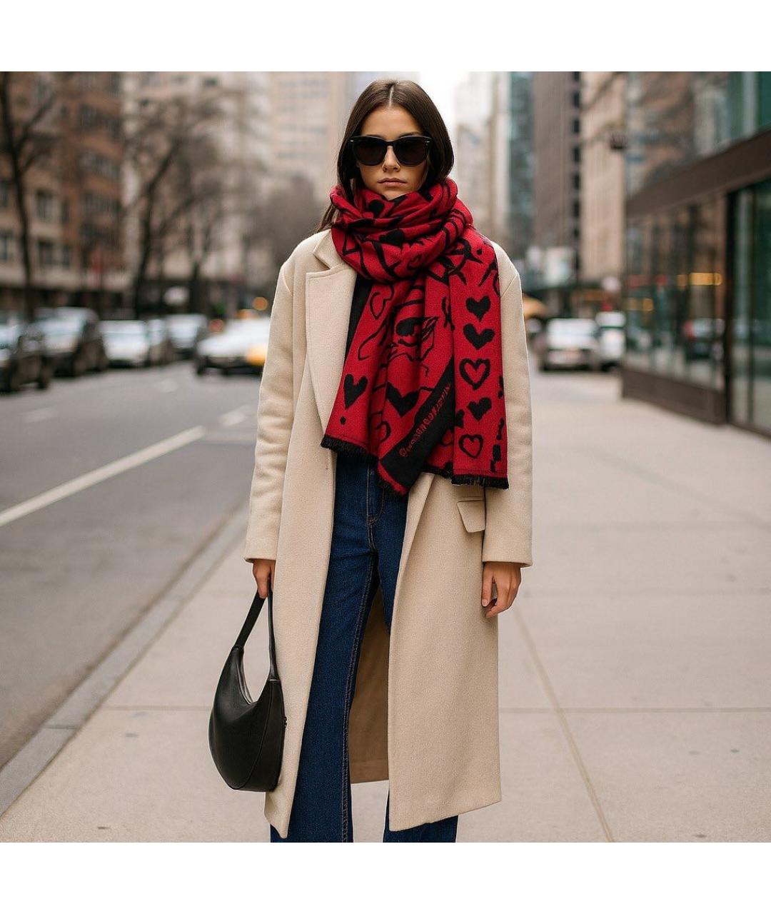 KARL LAGERFELD Красный шарф, фото 5