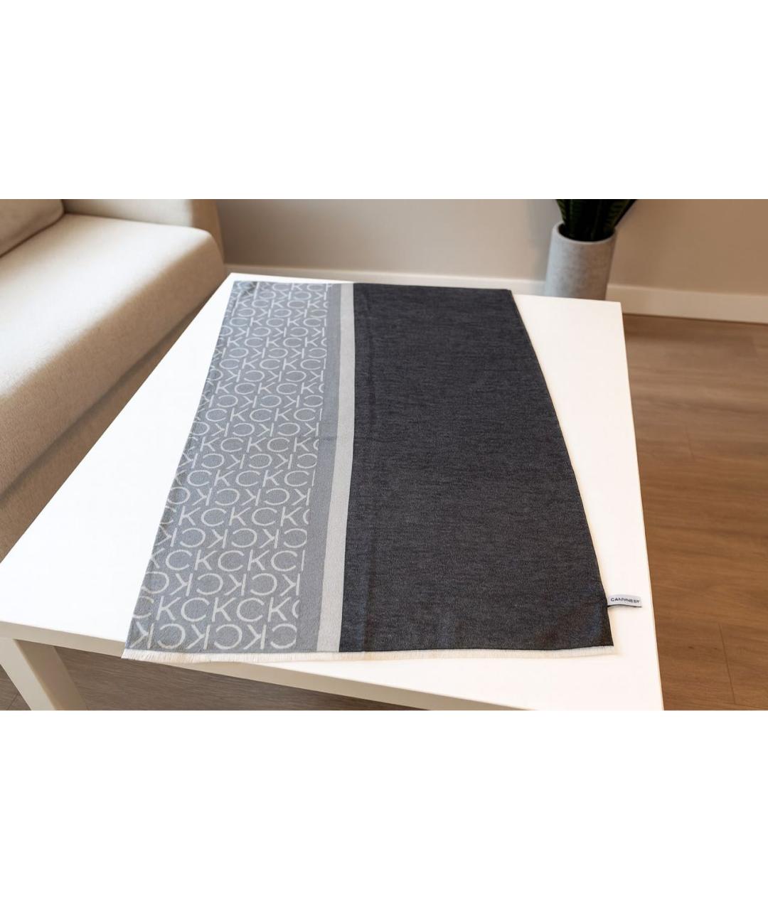 CALVIN KLEIN Серый шарф, фото 3