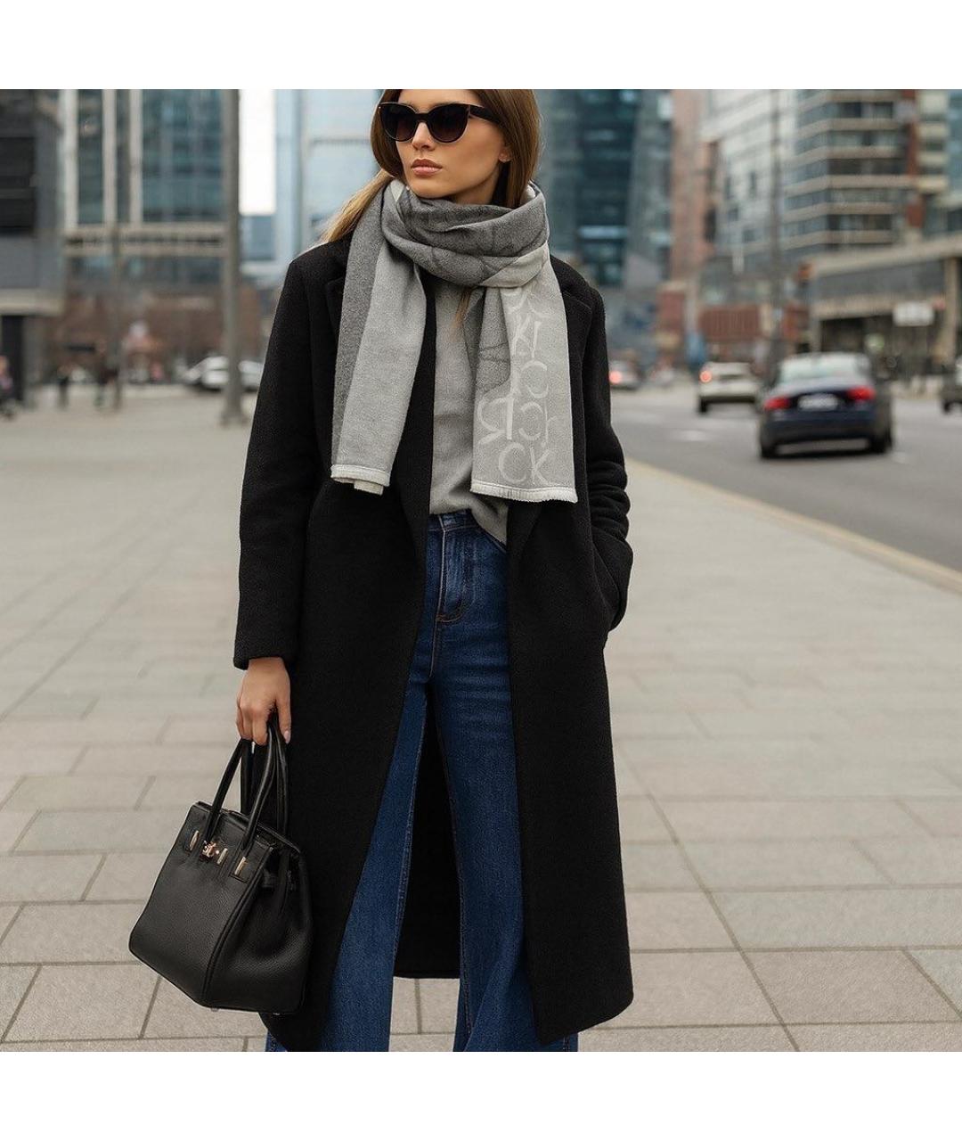 CALVIN KLEIN Серый шарф, фото 4