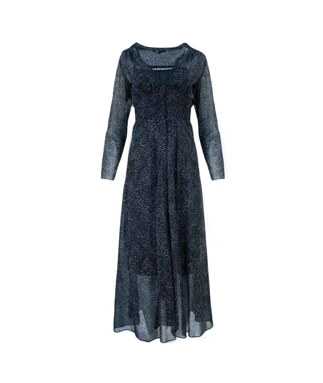 MAJE Черное полиэстеровое повседневное платье, фото 1