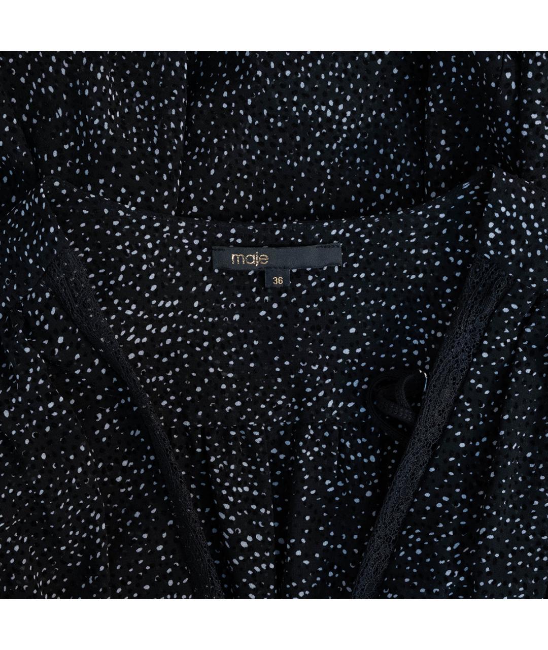 MAJE Черное полиэстеровое повседневное платье, фото 5