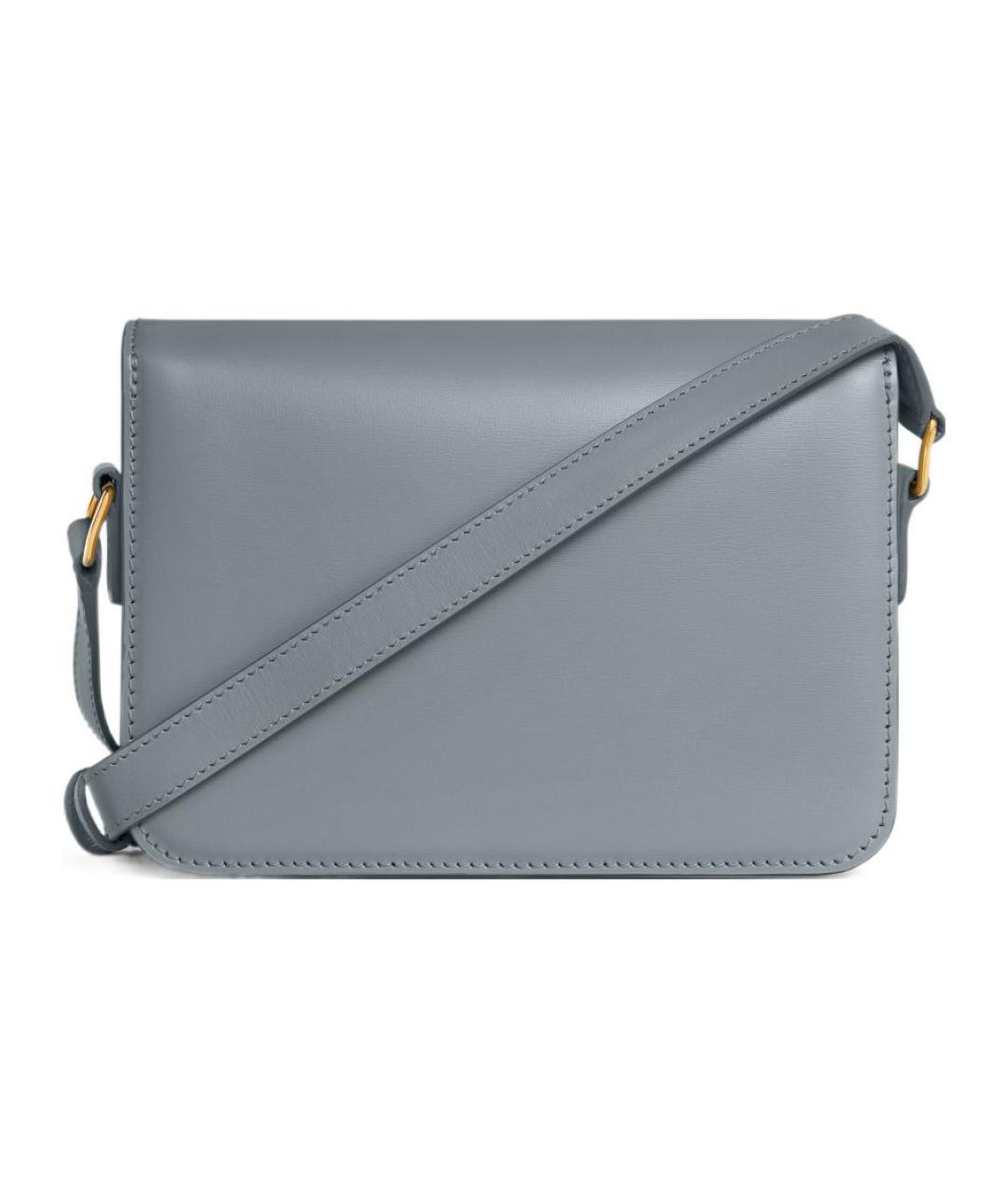 CELINE Серая кожаная сумка через плечо, фото 3