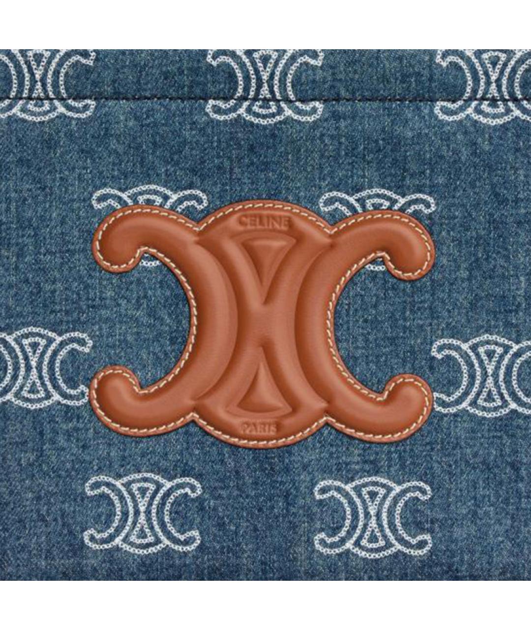 CELINE Синяя сумка через плечо, фото 4